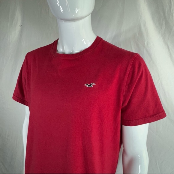 Hollister Men’s Basic Red Flying Seagull Short Sleeve Tee - Picture 2 of 5